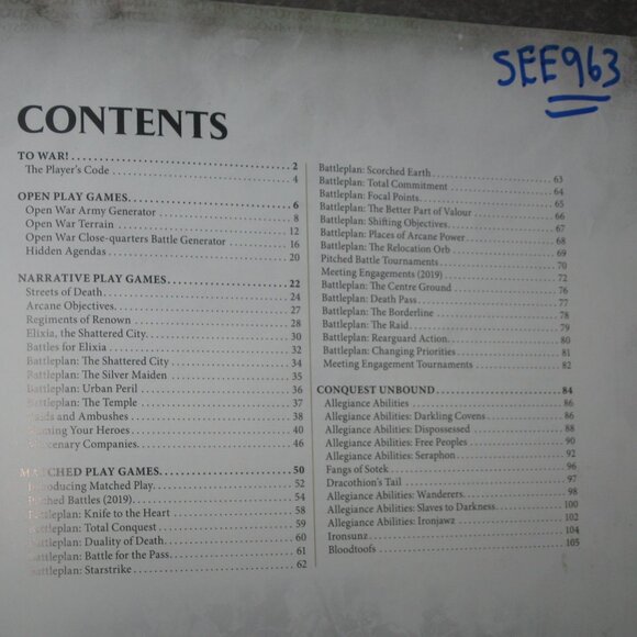 Warhammer Softcover Book 40,000 40K Age of Sigmar General's Handbook 2019 2409A6 - Picture 5 of 8